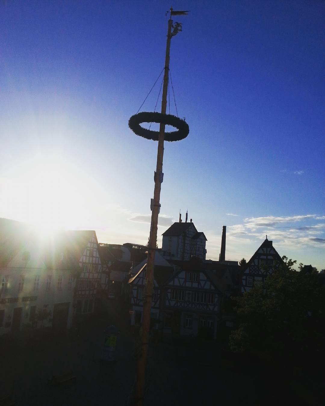 Der Maibaum auf dem Marktplatz