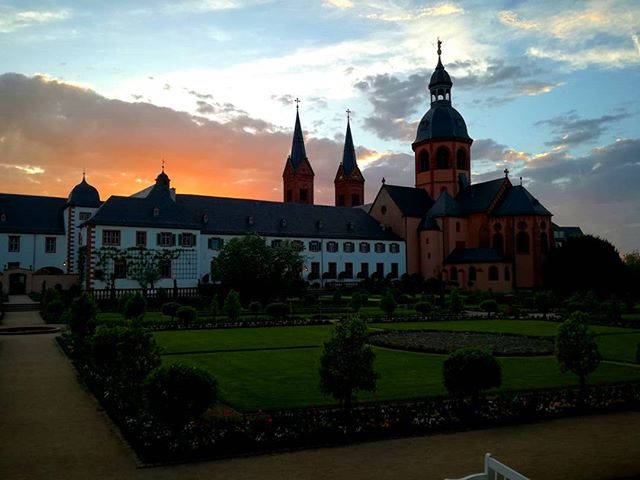 Sonnenuntergang im Klostergarten… Euch allen einen schönen Abend